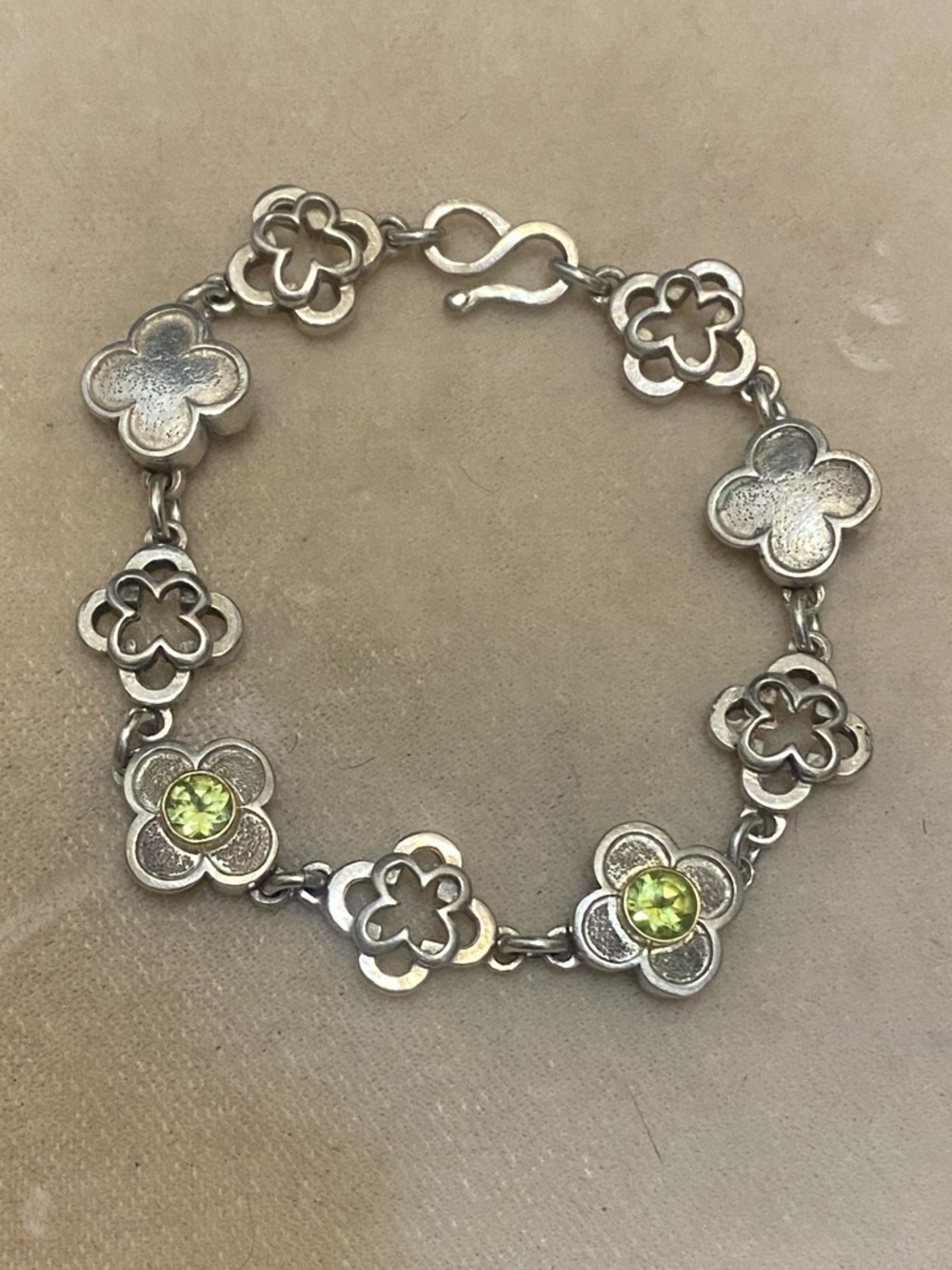 Sterling Silver Peridot Bracelet